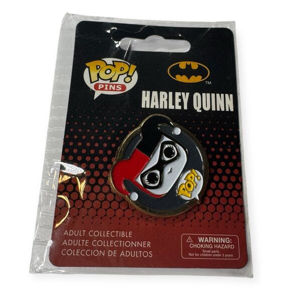 Pop! Pins Harley Quinn Funko DC Pin 3" Pin Batman BNWT - Picture 2 of 3